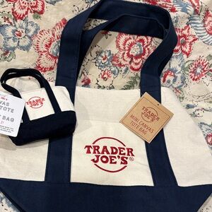Trader Joe's Navy Mini and Micro Tote Set